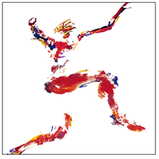 Painting is embellished by the artist, Annelie McKenzie.